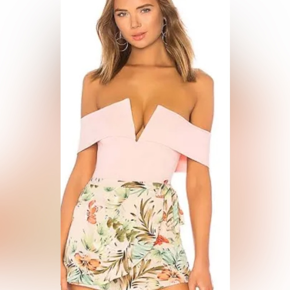 revolve pink bodysuit